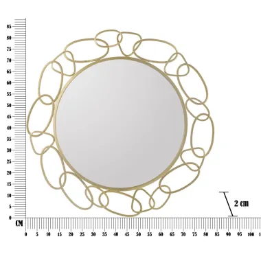Lustro CHAIN GOLD Ø 84X2 cm